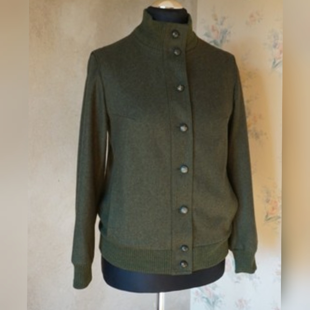 Vintage Women's Tofana Wool Tweed Bomber Jacket - Picture 1 of 9
